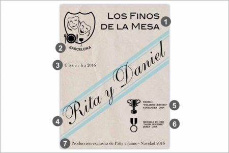 Etiqueta de vino Ribera