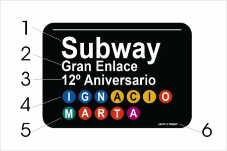 Personalizacion placa subway