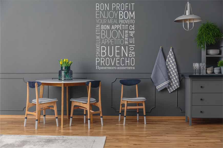 Vinilos Decorativos Cocina Comedor Frases Pared