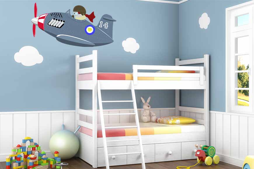 Vinilo infantil aviones