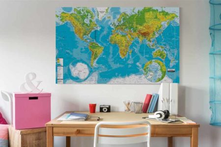 Fototomurales mapamundi: mapas del mundo decorativos y gigantes para pared