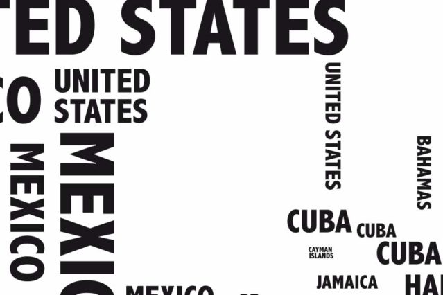 Mapa tipográfico blanco con soporte - Imagen 3