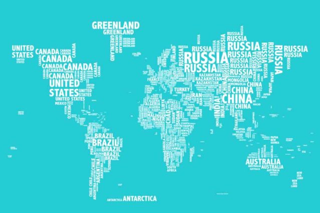 Mapa tipográfico blue con soporte - Imagen 2