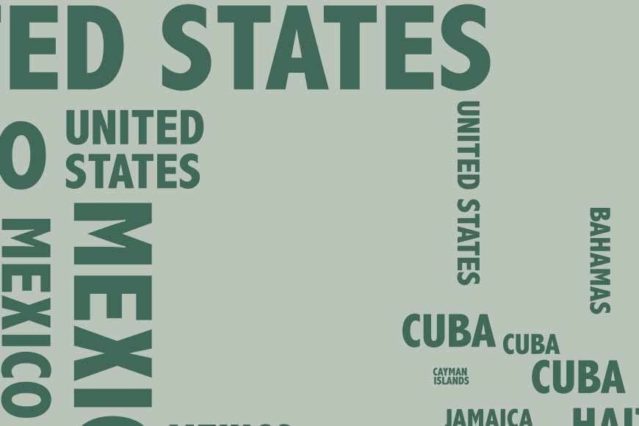 Mapa tipográfico verde con soporte - Imagen 4