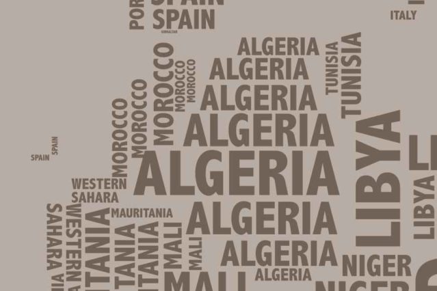 Mapa tipográfico beige mural - Imagen 3