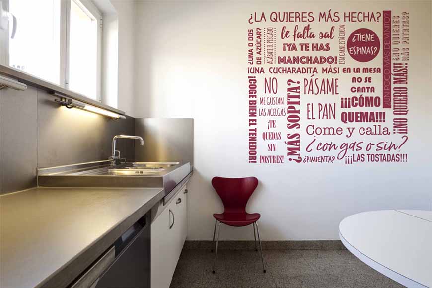 Cordelia Melancólico Deudor Vinilo decorativo de frases para cocina - Wit Lab