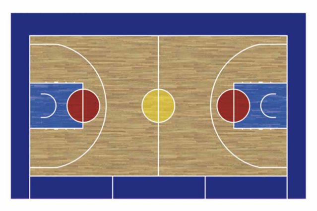 Pizarra velleda cancha de basket