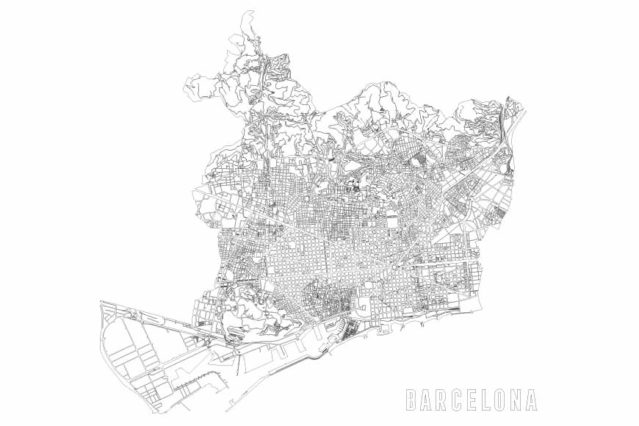 Plano lineal de Barcelona