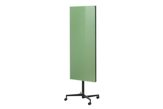 Pizarra de vidrio con ruedas Move verde hoja