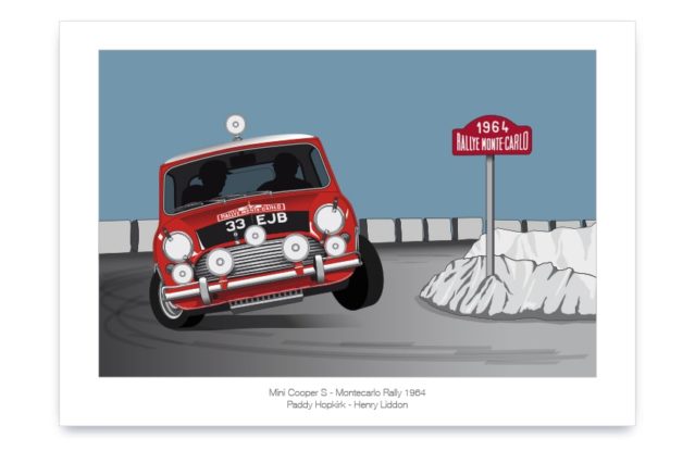 Póster del Mini Cooper S en Montecarlo