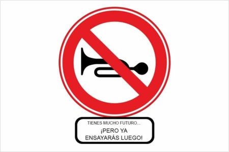 Prohibido señales acústicas