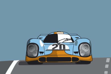 Póster del Porsche 917 en Le Mans