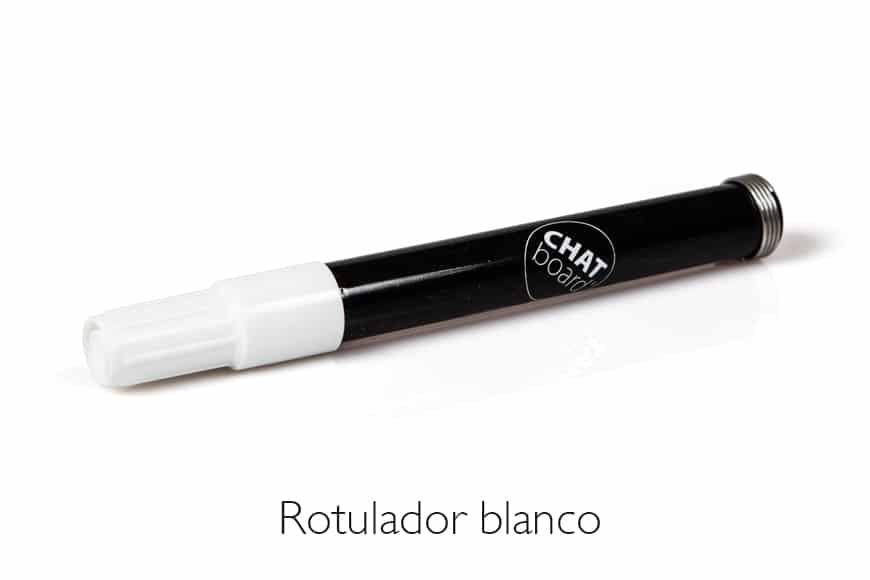 Rotulador blanco especial para las pizarras de cristal