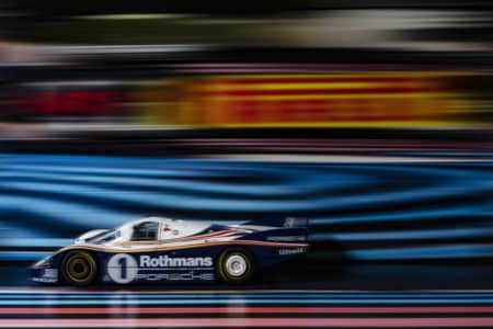Imagen de un Porsche 956 en acción