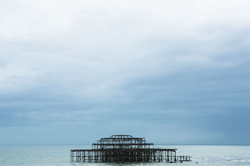 fotografía de la estructura metálica del Pier de Brighton
