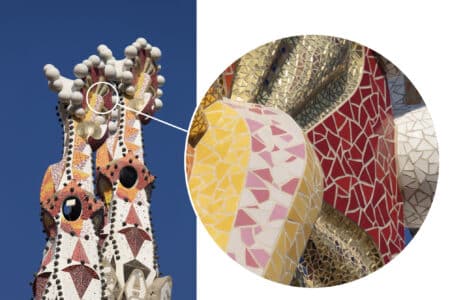 Infografía para mostrar los detalles del mosaico de la torre